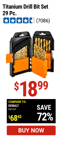 WARRIOR: Titanium Drill Bit Set, 29 Pc.