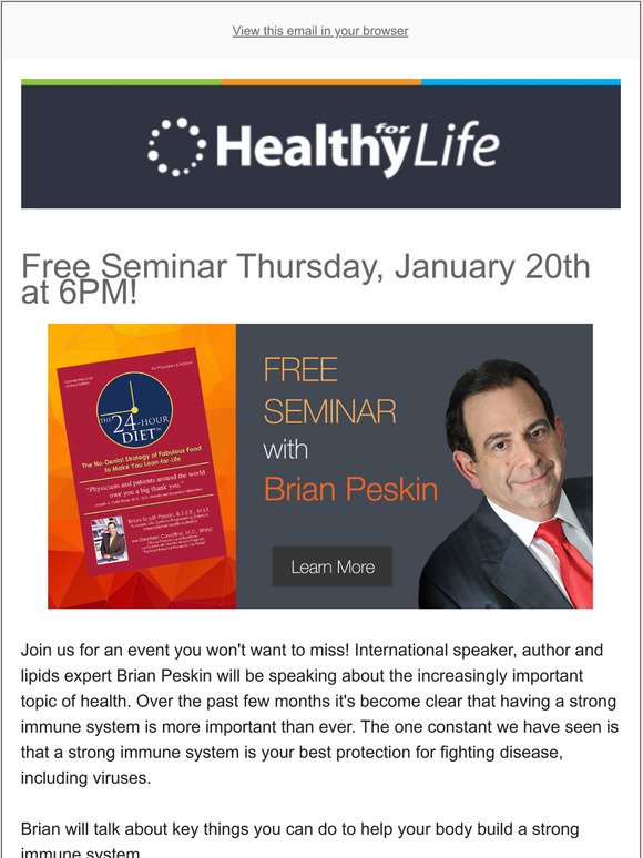 Free Seminar January 20th with Brian Peskin