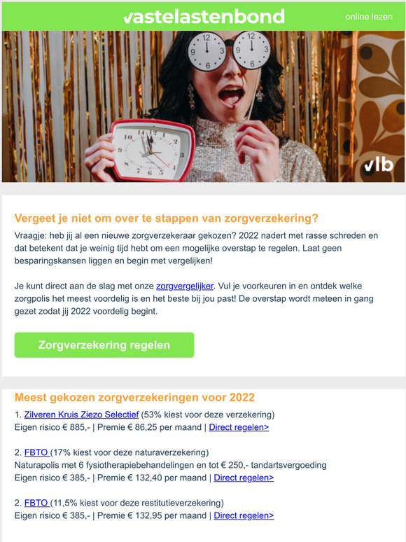 Laatste kans! Vergeet je zorgverzekering voor 2022 niet.