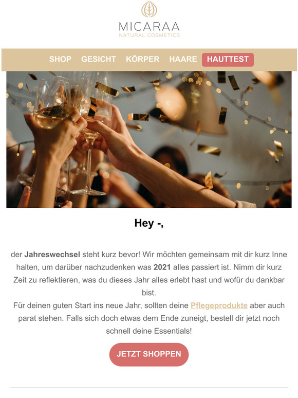-Cheers auf das neue Jahr!