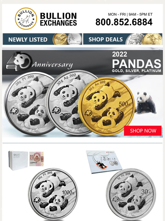 Bullion Exchanges New 40th Anniversary Limited Edition Platinum Pandas
