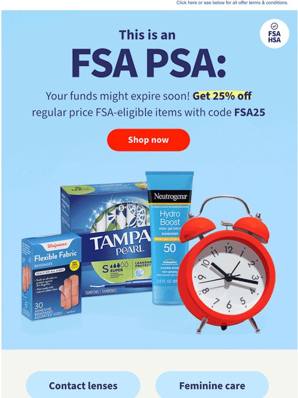  YES. PLEASE. A FSA is waiting at Walgreens! These deals mean it's time to order