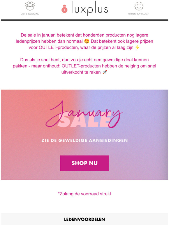 Geweldige OUTLET- aanbiedingen tijdens de sale zelf