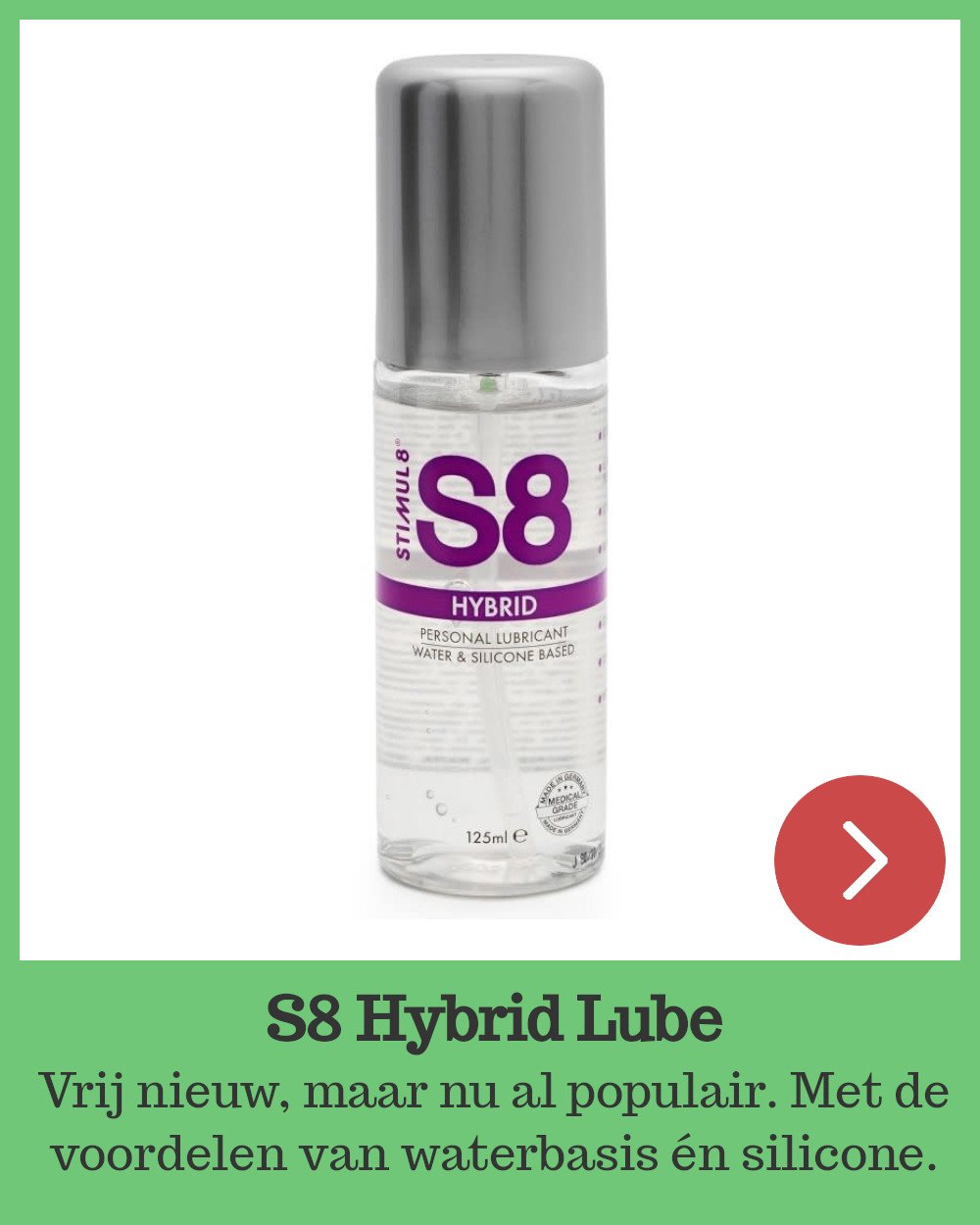 S8 Hybrid lube: het beste van waterbasis én siliconen