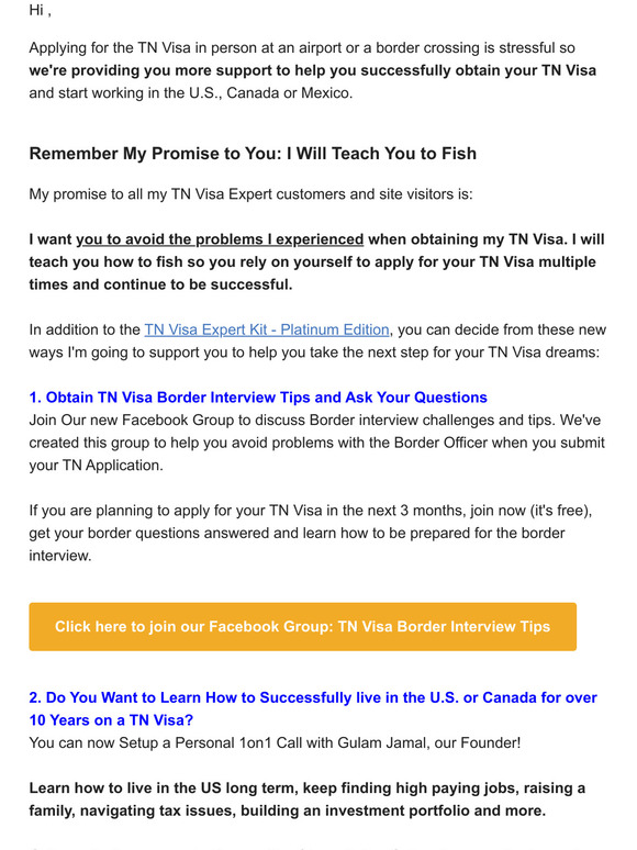 Happy New Year! Our new TN Visa Border Interview Tips FB Group to Support You