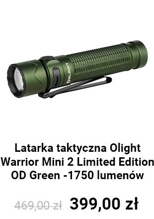 Latarka taktyczna Olight Warrior Mini 2 Limited Edition OD Green - 1750 lumenów
