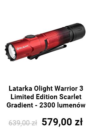 Latarka Olight Warrior 3 Limited Edition Scarlet Gradient - 2300 lumenów