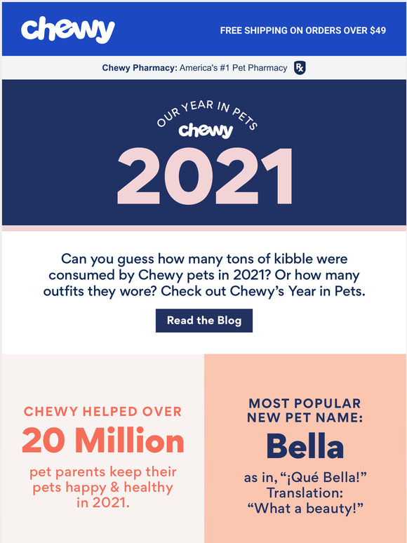 Chewy How Was 2021? Chewy Year in Review Milled