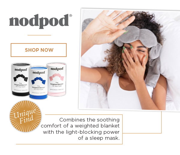Nodpod. Combines the soothing comfort of a weighted blanket with light blocking power of a sleep mask. Show now.