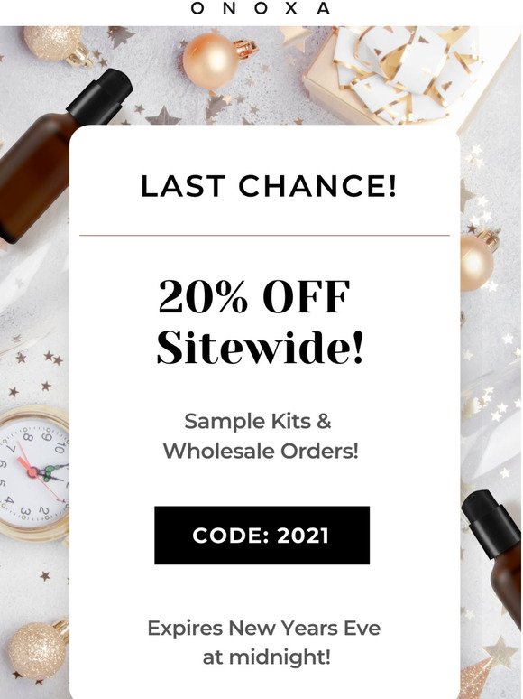 Last Chance for 20% Off Sitewide!