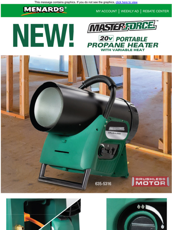 Menards NEW Tool Alert Hybrid Propane Heater! Milled