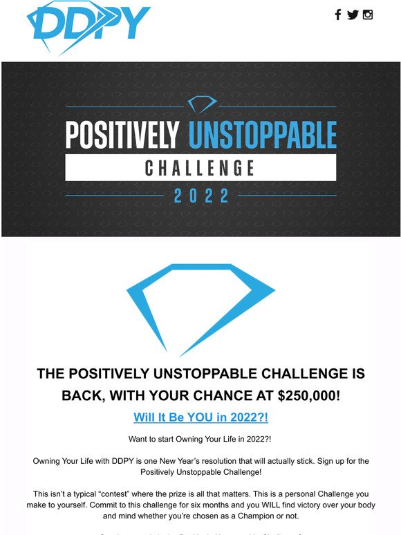 2022 Positively Unstoppable Challenge is OPEN!