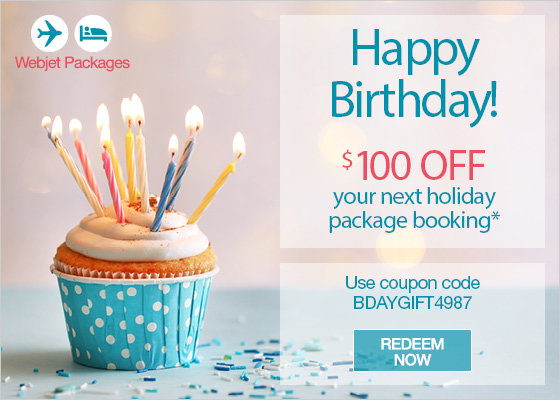 Save $100 OFF your package booking with your coupon code 