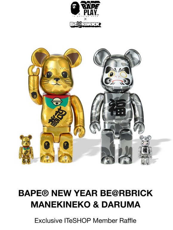 BE@RBRICK MANEKINEKO \u0026 DARUMA 