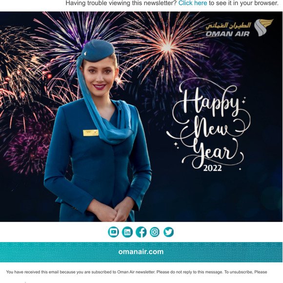 Oman Air wishes a Happy New Year!
