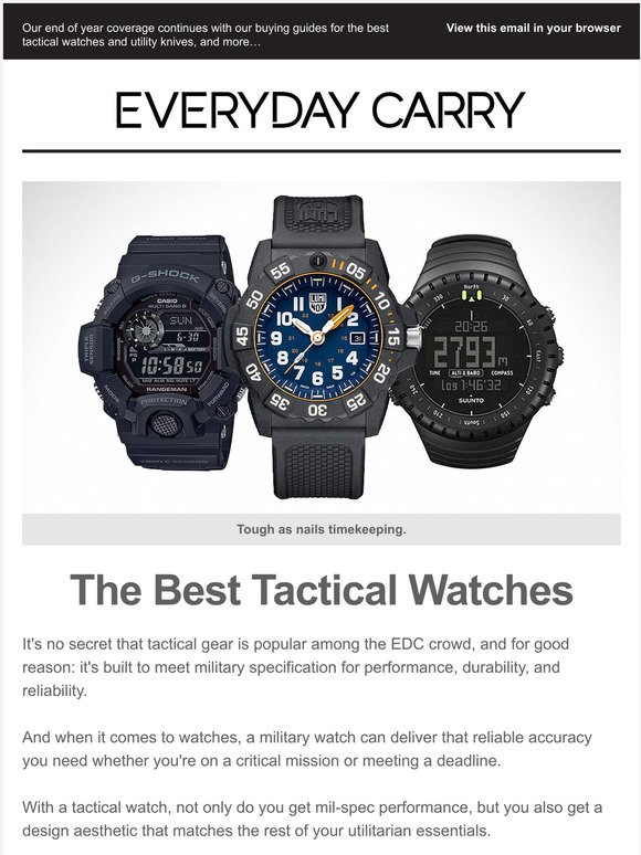 Everyday Carry The Best Tactical Watches Milled