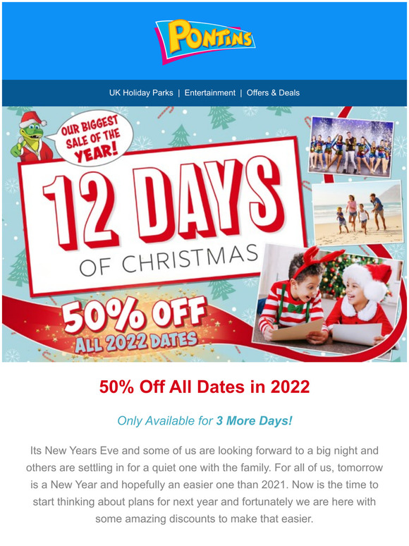 Christmas Discounts 2022 Pontins: 12 Days Of Christmas Sale Continues... | Milled