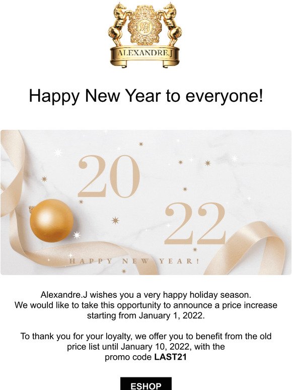  Alexandre.J wishes you a wonderful New Year's Eve! 