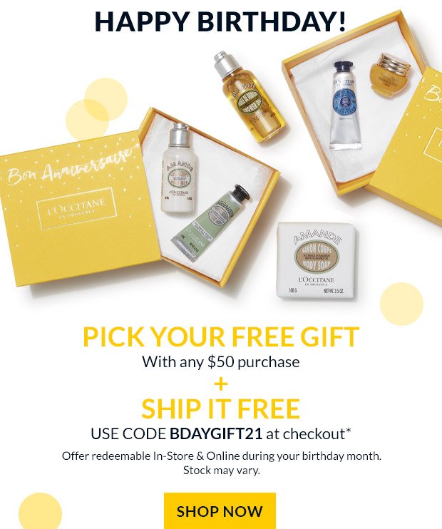 L Occitane Happy Birthday Time To Treat Yourself Milled