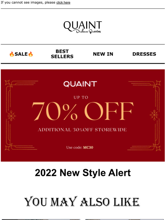  2022 New Flash Sale  30% OFF Everything  CODE: MC30