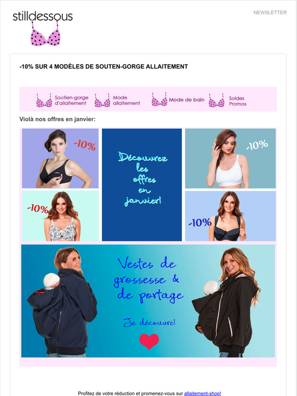 -10% sur 4 modles de souten-gorge allaitement