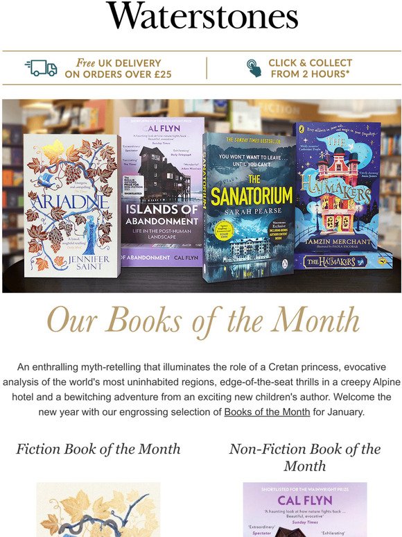 Waterstones Our Books Of The Month For January Milled