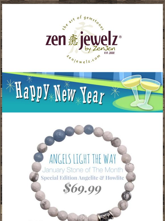 JANUARY STONE OF THE MONTH - Ring in the New Year with Special Edition Angelite & Howlite at a Special Price - While supplies last!!