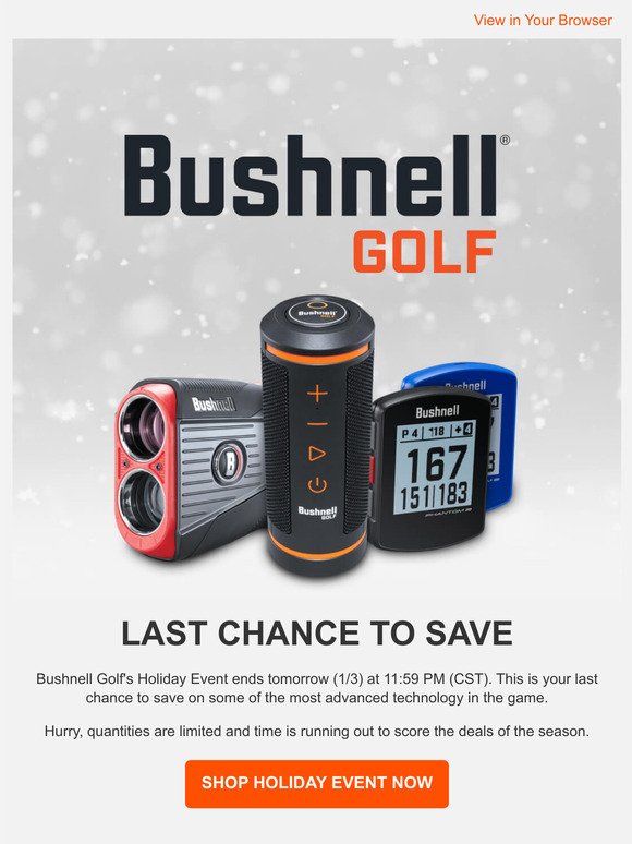 Last Chance to Save on Bushnell's Legendary Gear