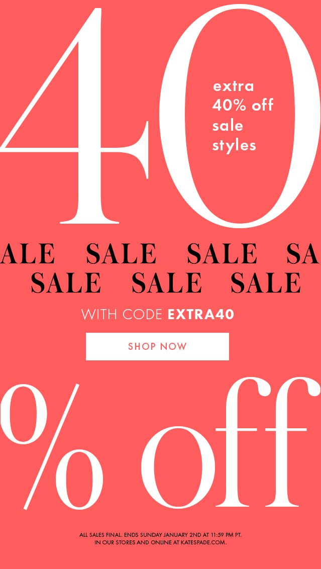 Kate Spade New York: letting you know: an extra 40% off disappears soon |  Milled