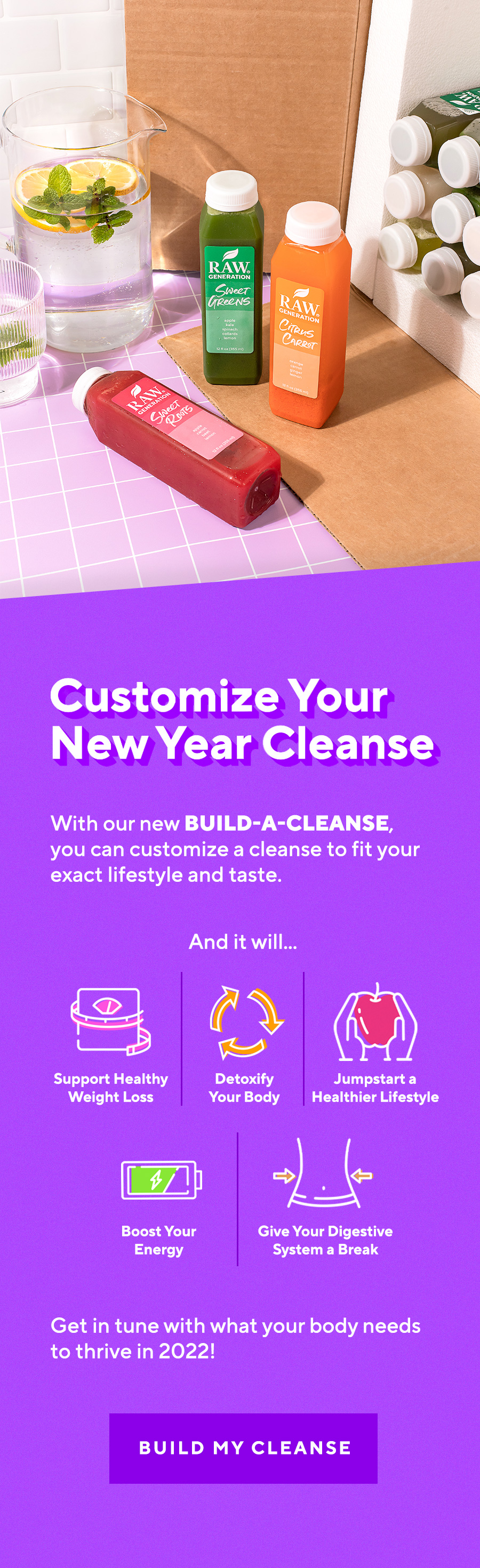 Raw Generation Build your own detox Milled