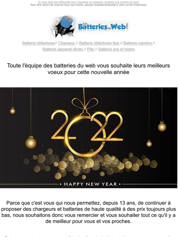Newsletter Janvier 2022 - Nos meilleurs voeux