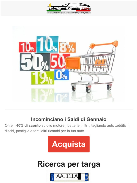 Saldi di Gennaio -40% di sconto