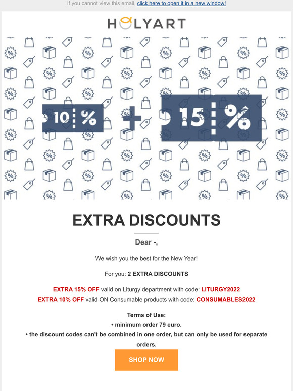 Holyart 2022 2 discount codes for you Milled