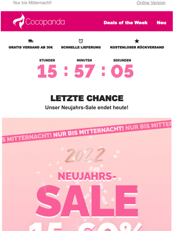  Nur noch bis Mitternacht