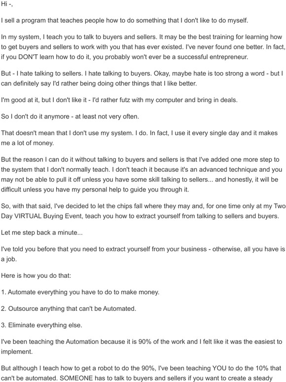 I Hate Talking To Sellers
