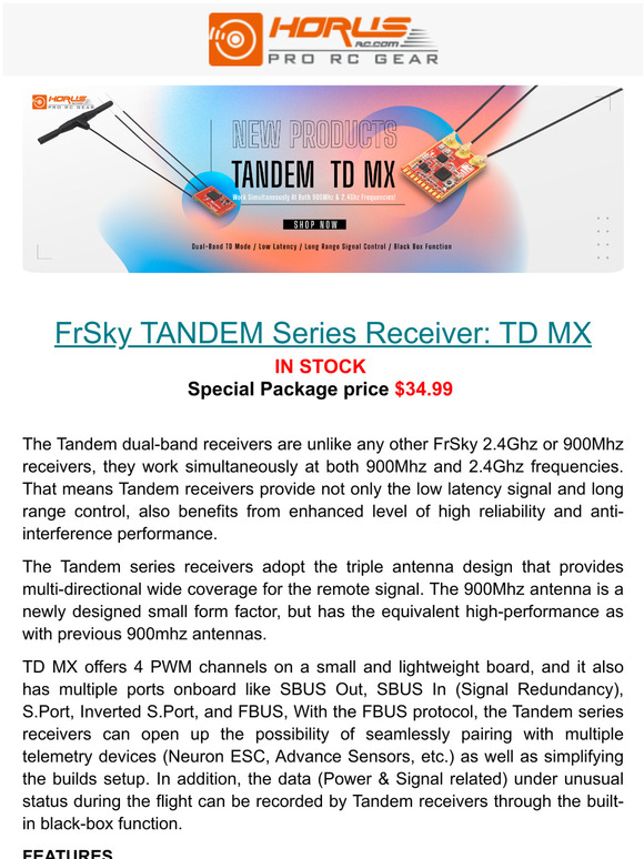 [NEW ARRIVAL] FrSky TD MX Receiver in stock now, shop now>>>>>>>>>>