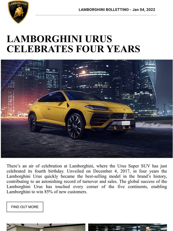 Lamborghini Urus Celebrates Four Years