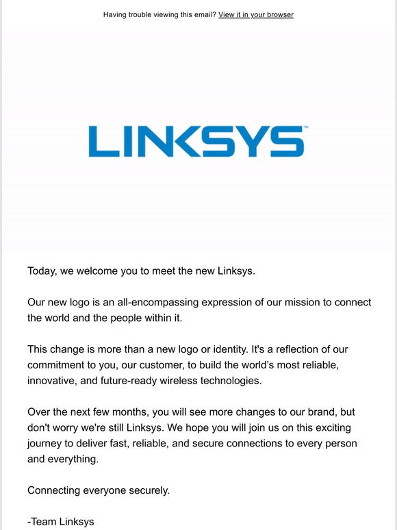 Welcome to the New Linksys