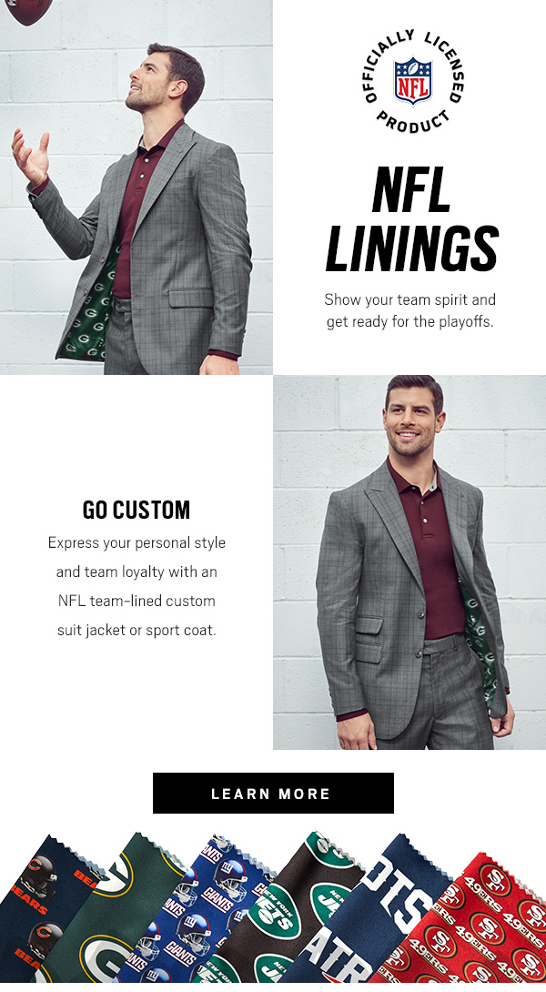 Men's Wearhouse, Jos. A. Bank to Offer NFL-Themed Suit LInings – WWD