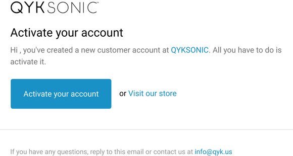 Customer account activation