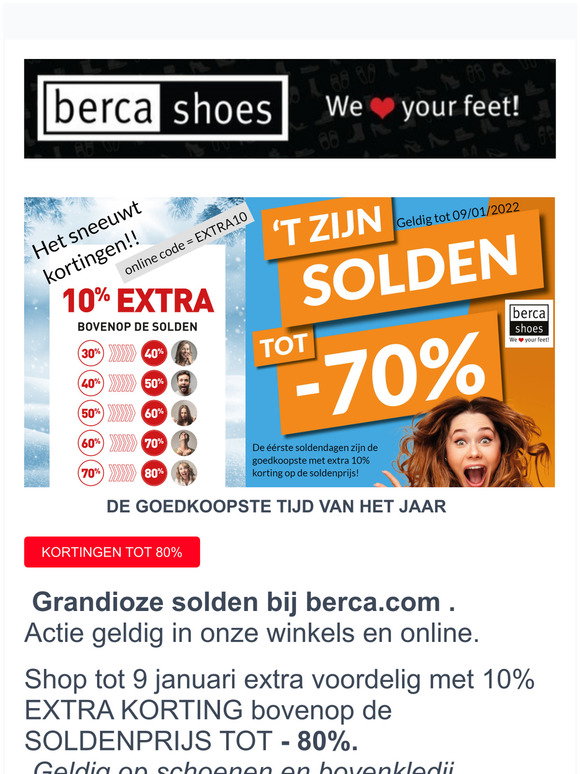 berca: Oude schoenen binnen brengen bij berca.com Ingelmunster of berca  Middelkerke! ontvang 12.50 korting aankooptegoed | Milled