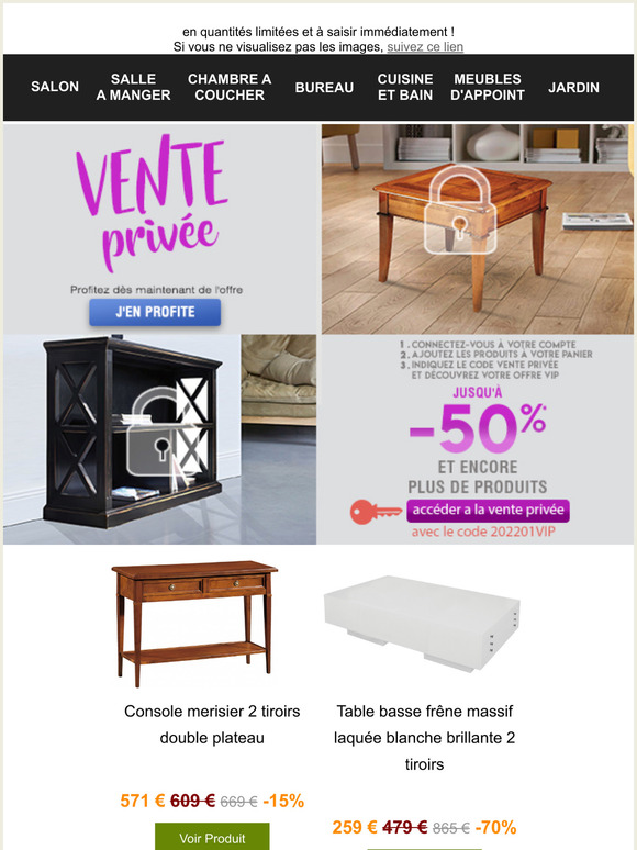 Vente Prive  Jusqu' -50%