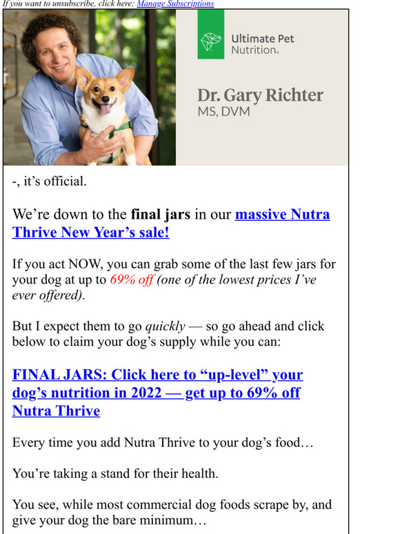 dr gary richter nutrathrive