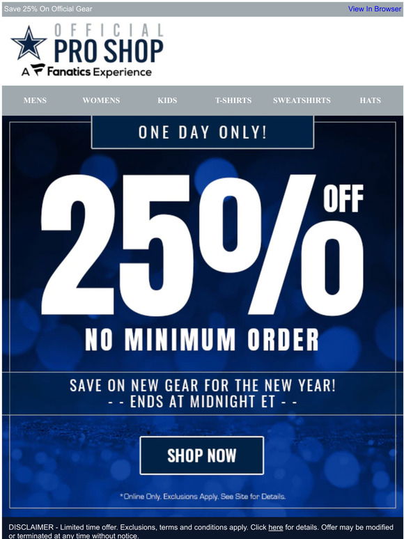 Dallas Cowboys Pro Shop - LAST CALL! #CowboysNation Discount Days end  today! 