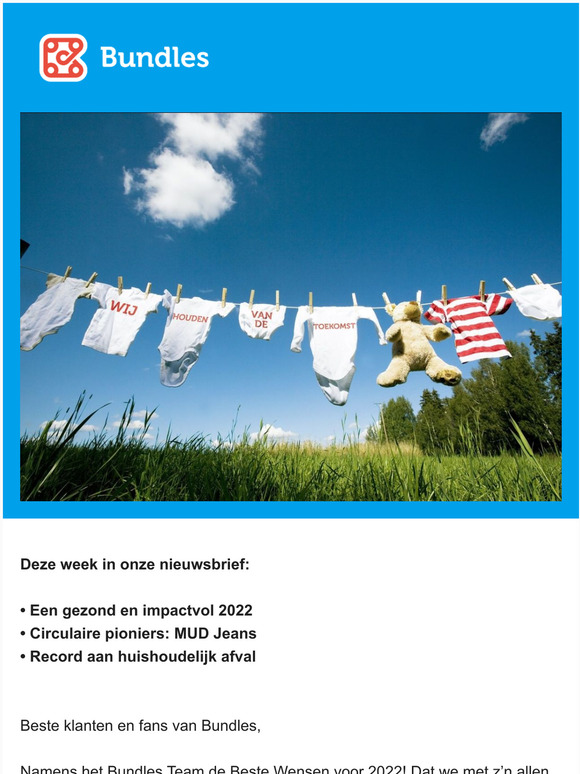 Bundles wenst je een gezond en impactvol 2022 - te beginnen met een nieuwe jeans!