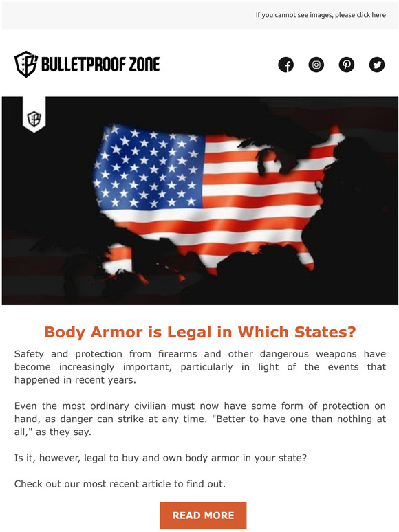 Bulletproof Zone Body Armor is Legal in Which States? Milled