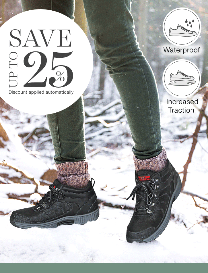OrthoFeet Walk through winter in waterproof boots Milled