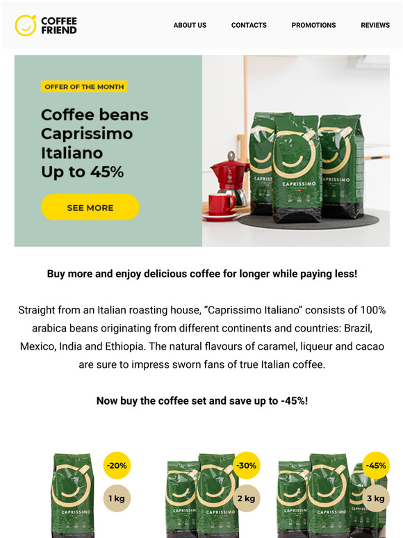 Offer of the month - save up to 45%!