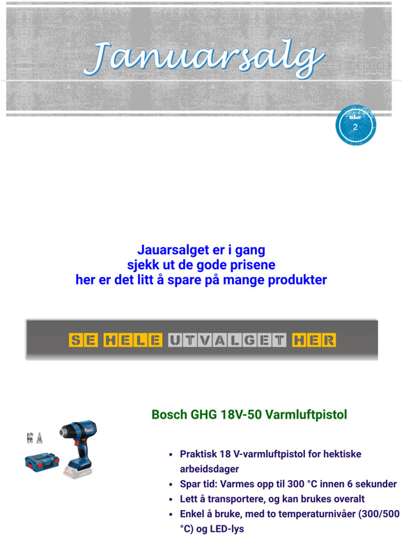 Januarsalg fra Verkty4u