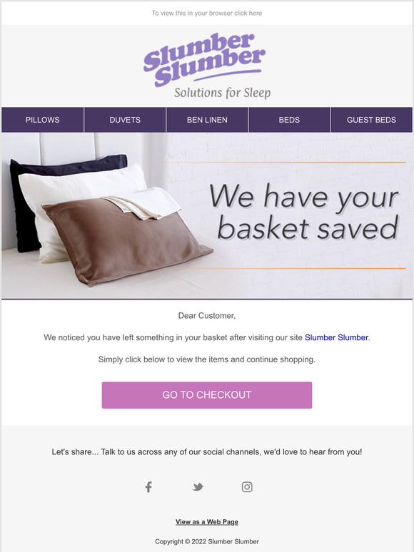 We have your basket saved